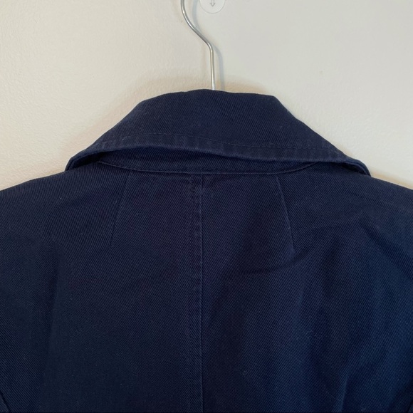 NWT J. Crew Peacoat Heavyweight Cotton Twill Navy Blue Sz 4 - Picture 7 of 10